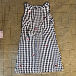 Florence Eiseman Black and White Checkered Dress with Red Accents